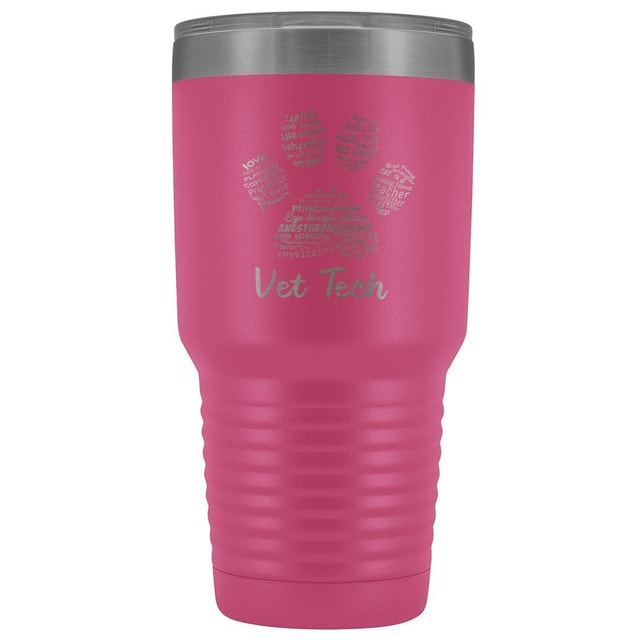 Vet Tech- Paw Print 30oz Vacuum Tumbler