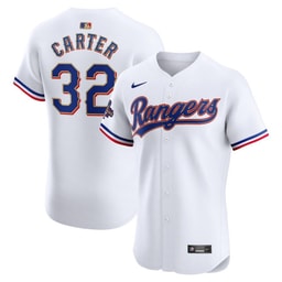 Evan Carter 32 Baseball team 2024 Gold Collection ELITE Player Jersey - White