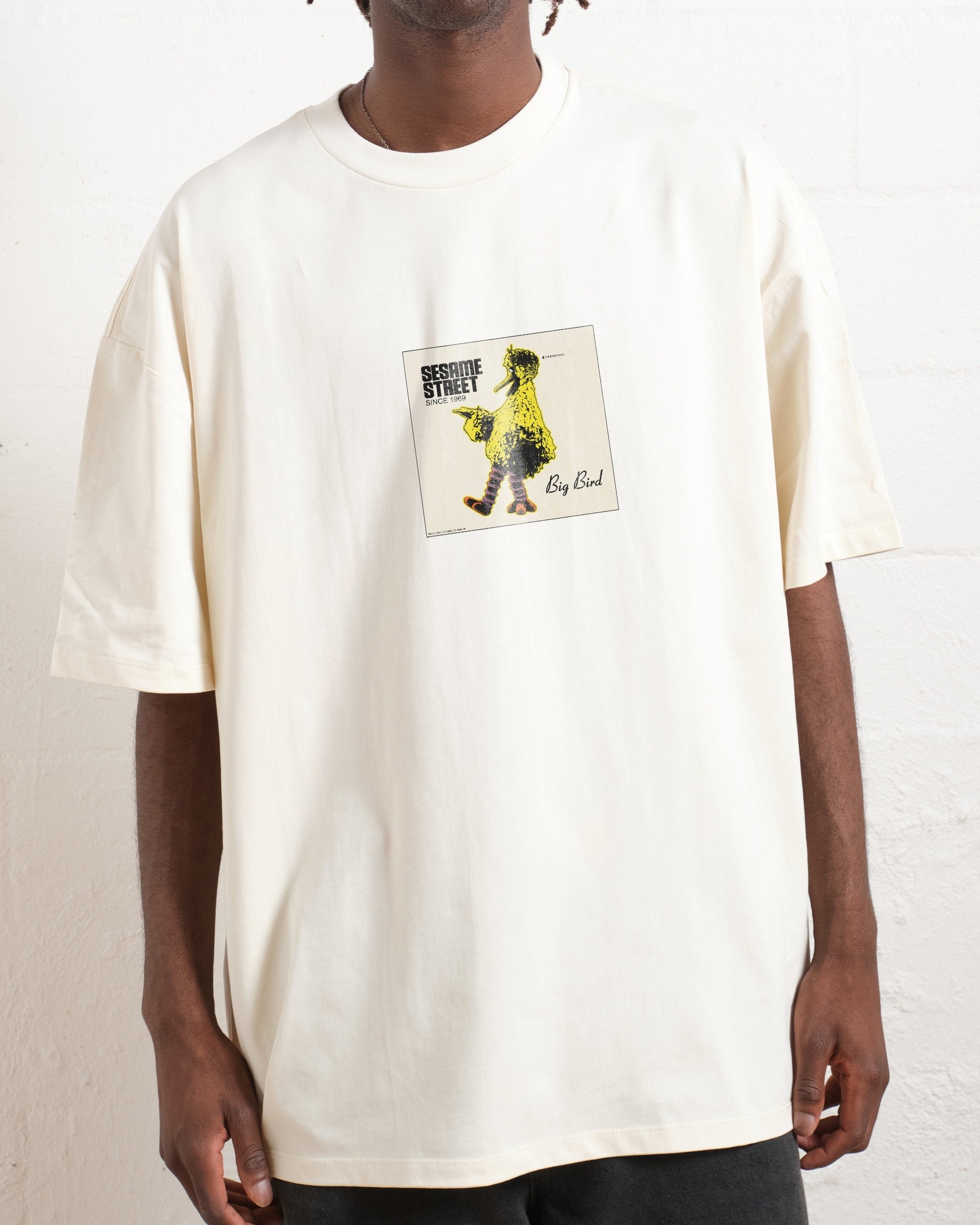 Big Bird Underground Oversized Graphic Tee - Sesame Street Premium 100% Combed Cotton Unisex T-Shirt