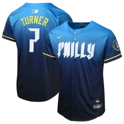 Trea Turner 7 Baseball team 2024 City Connect Limited Youth Jersey - Blue