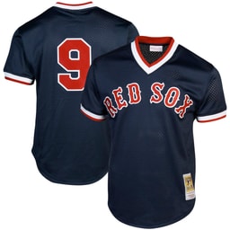 Men's Baseball team Ted Williams Apparel brand Navy Cooperstown Collection Big & Tall Mesh Batting Practice Jersey