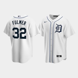 Men's Baseball team 32 Michael Fulmer White Home Jersey