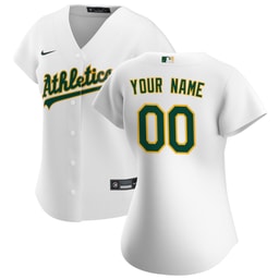 Women's Baseball team White Home Custom Jersey