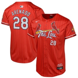 Nolan Arenado 28 Baseball team 2024 City Connect Limited Youth Jersey - Red