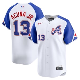 Men's Baseball team Ronald Acu?a Jr. White City Connect Limited Player Jersey
