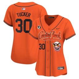 Kyle Tucker 30 Baseball team Cactus Jack Patch Women's Jersey - Orange
