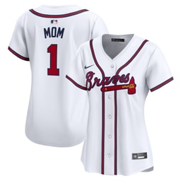 Women's Baseball team #1 Mom Home Limited Jersey, White