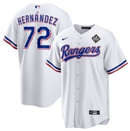 Jonathan Hern?ndez 72 Baseball team 2023 World Series Stitched Baseball Jersey - White