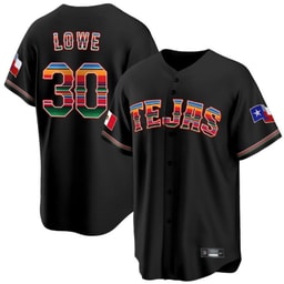 Nathaniel Lowe 30 Baseball team Mexican Collection Baseball Men's Jersey - Black