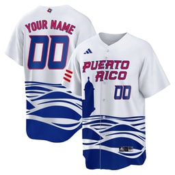 Puerto Rico 2023 World Baseball Classic Custom Men Jersey - White