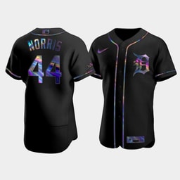 Men's Baseball team Daniel Norris 44 Black Golden Edition Holographic Jersey
