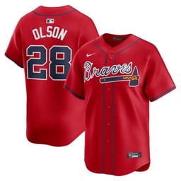 Matt Olson 28 Baseball team Alternate Limited Men's Jersey - Red