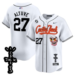 Jos? Altuve 27 Baseball team Cactus Jack Patch V2 Men Jersey - White