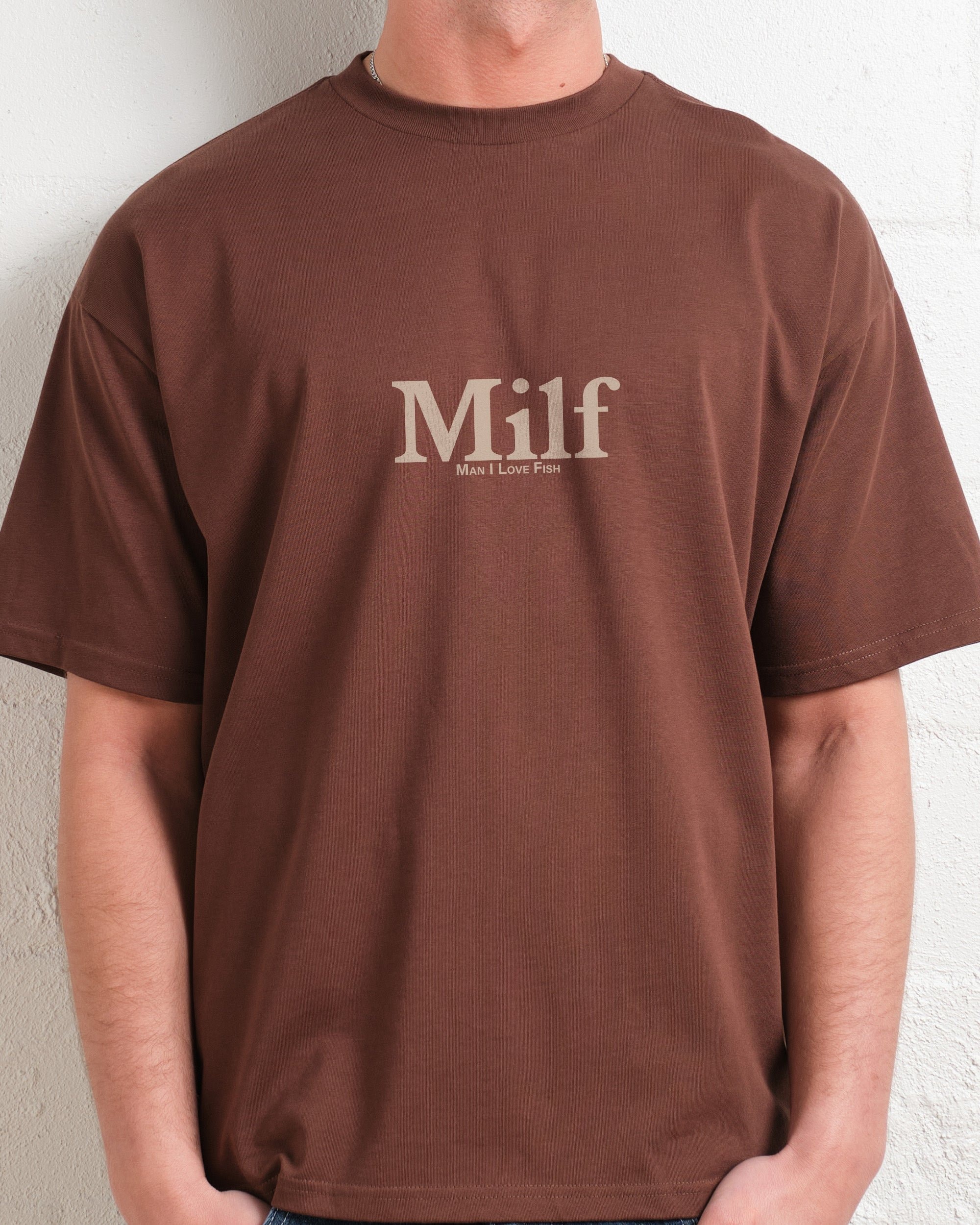 Man I Love Fish Front and Back Oversized Graphic T-Shirt - Unisex 90s Boxy Fit