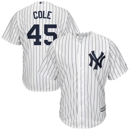Men's Baseball team Gerrit Cole Big & Tall Player Jersey, White/Navy