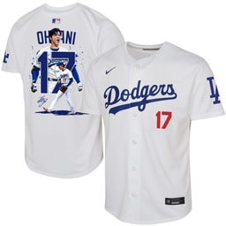Baseball player 17 Baseball team Signed Number 2023 Youth Home Jersey - White