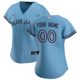 Baseball team Women's Custom Jersey - Blue
