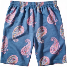 Paisley Shorts - Blue/Pink