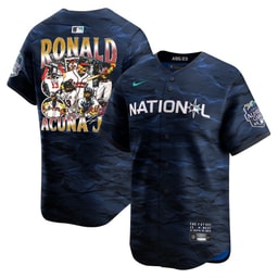 Ronald Acu?a Jr. 13 Baseball team Signed Posture 2023 All-Star Game Limited Player Men Jersey - Royal