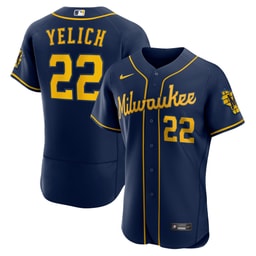 Men's Baseball team Christian Yelich Navy 50th Season Alternate Player Jersey