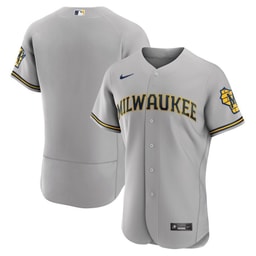 Baseball team Road Team Logo Elite Jersey - Gray