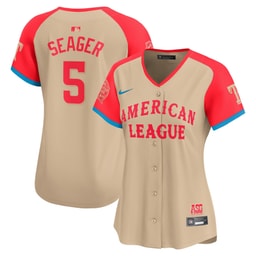 Women's American League Corey Seager 2024 Baseball league All-Star Game Limited Player Jersey, Cream