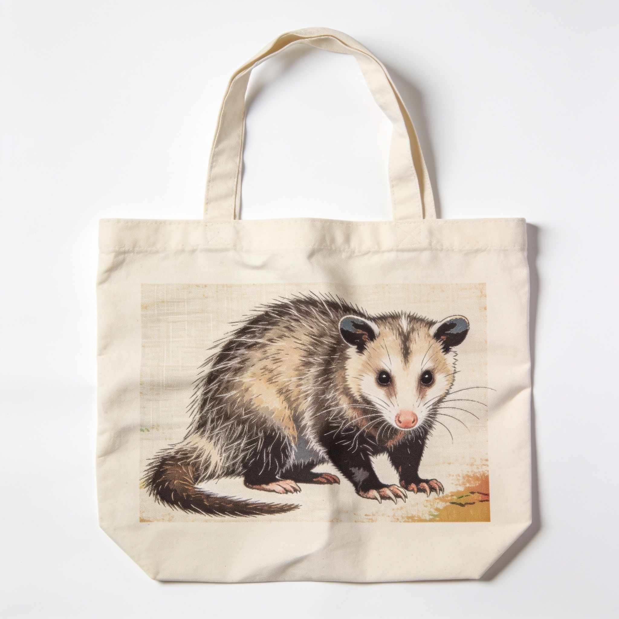Doing Fine Opossum Tote Bag - Premium 100% Cotton Canvas