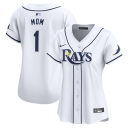 Women's Baseball team #1 Mom Home Limited Jersey, White
