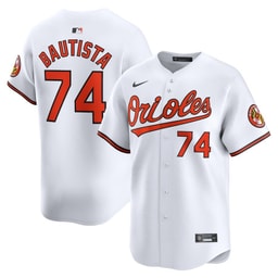 Felix Bautista 74 Baseball team Home Limited Men's Jersey - White