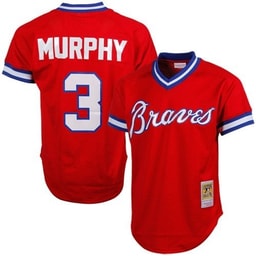 Men's Baseball team Dale Murphy Apparel brand Red 1980 Cooperstown Collection Mesh Batting Practice Jersey