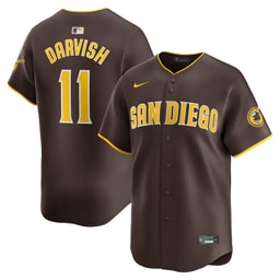 Yu Darvish 11 Baseball team Away Limited Player Men's Jersey - Brown