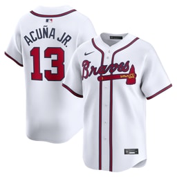 Men's Baseball team Ronald Acu?a Jr. White Home Limited Player Jersey