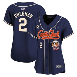 Alex Bregman 2 Baseball team Cactus Jack Patch Women's Jersey - Navy