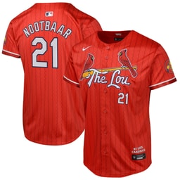 Youth Baseball team Lars Nootbaar 2024 City Connect Limited Player Jersey, Red