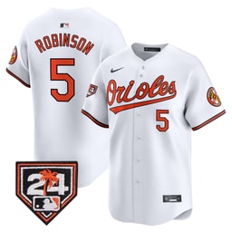 Brooks Robinson 5 Baseball team 2024 Spring Training Patch Men's Jersey - White