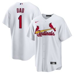 Men's Baseball team #1 Dad Home Jersey, White