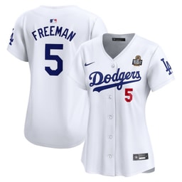 Freddie Freeman 5 Baseball team Women's 2024 World Series Limited Player Jersey - White