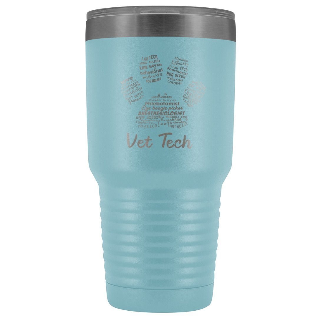 Vet Tech- Paw Print 30oz Vacuum Tumbler