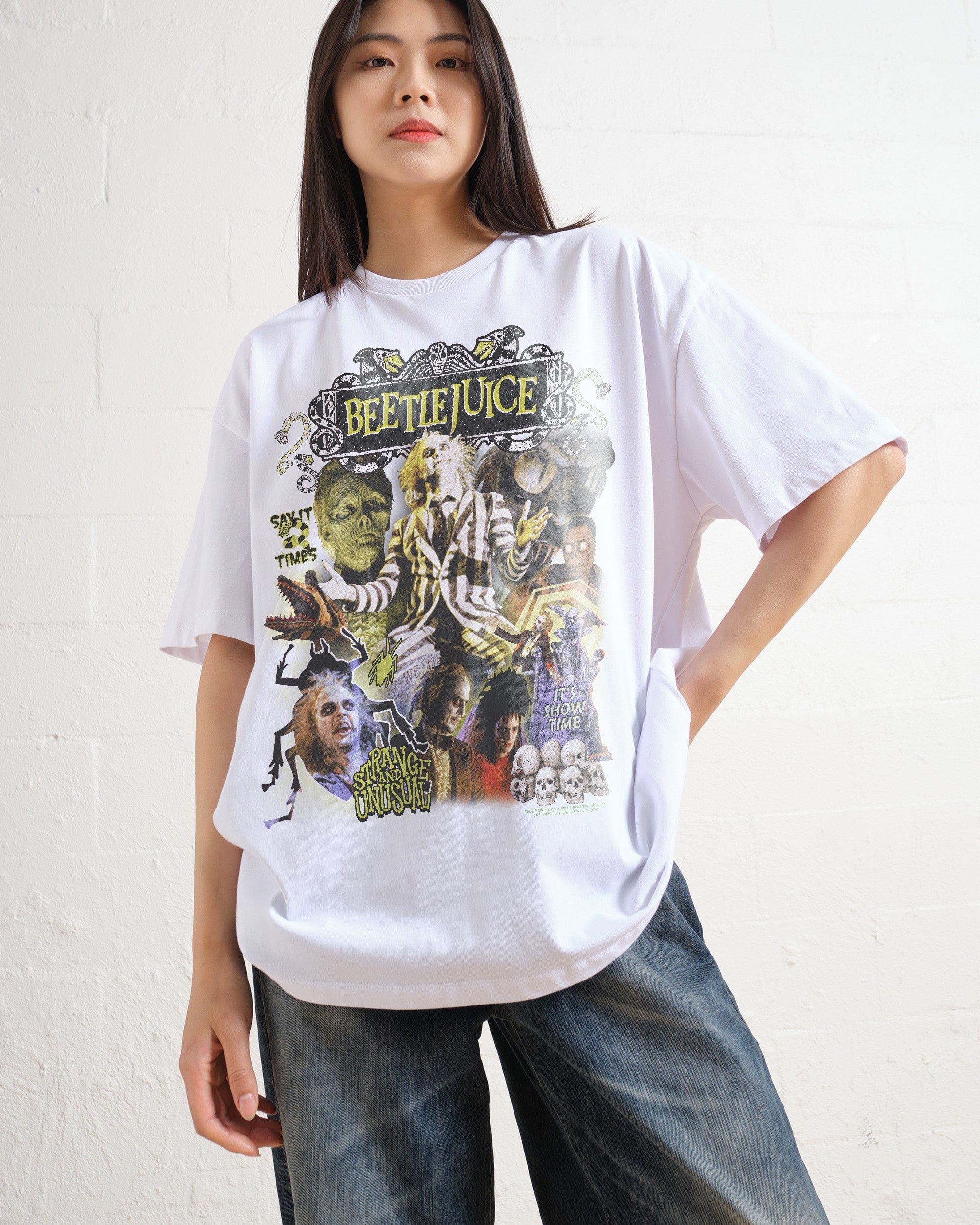Beetlejuice Vintage Oversized Graphic T-Shirt - Unisex 100% Combed Cotton Tee