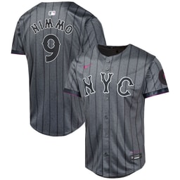 Brandon Nimmo 9 Baseball team 2024 City Connect Limited Youth Jersey - Graphite