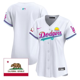 Baseball team 2024 Los Angeles City Style California Republic Patch Women's Jersey - White