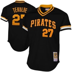 Apparel brand Baseball team Kent Tekulve 1982 Cooperstown Collection Practice Jersey - Black