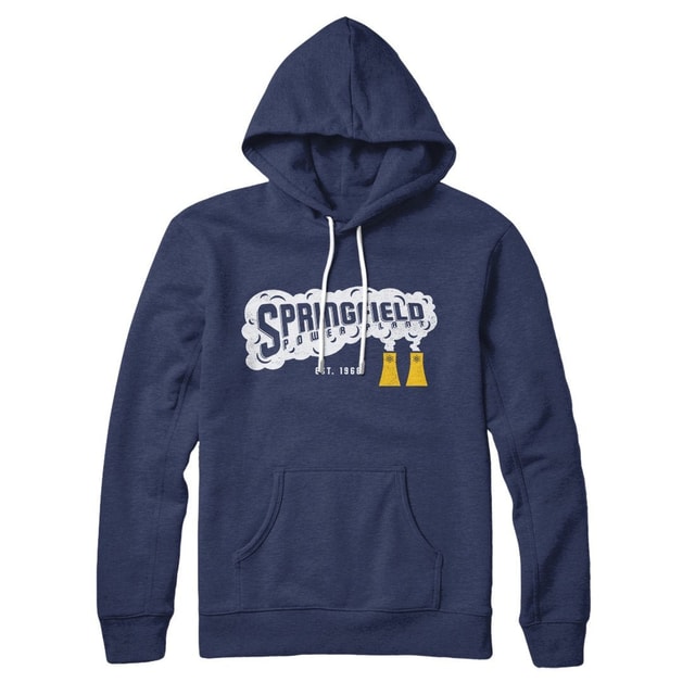 Springfield Power Plant Hoodie - Unisex Cotton Polyester Pullover with Hood and Kangaroo Pocket