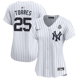 Gleyber Torres 25 Baseball team Women's 2024 World Series Home Limited Jersey - White