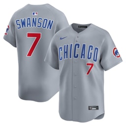 Men's Baseball team Dansby Swanson Gray Road Limited Player Jersey