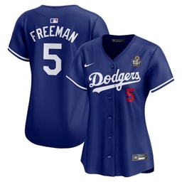 Freddie Freeman 5 Baseball team Women's 2024 World Series Alternate Limited Jersey - Royal