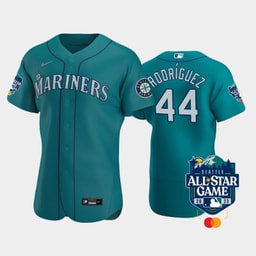2023 All-Star Game Baseball team 44 Julio Rodriguez Aqua Jersey
