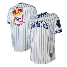 Men's Kansas City Monarchs Stitches White V-Neck Jersey