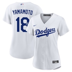 Yoshinobu Yamamoto 18 Signed Baseball team Home Women's Jersey - White