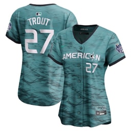 Mike Trout 27 American League 2023 All-Star Game Women's Limited Jersey - Teal